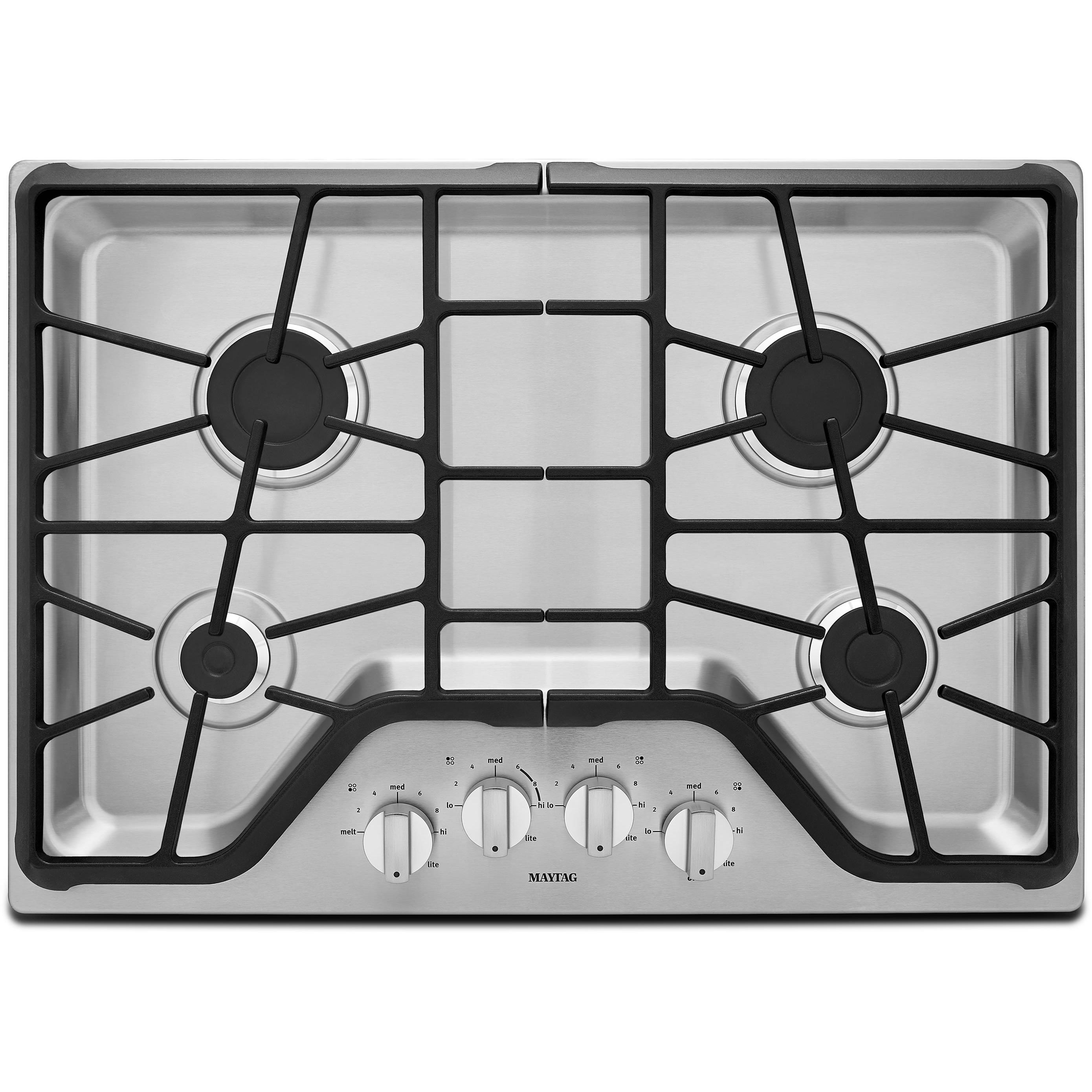 Maytag 30-Inch Built-In Gas Cooktop MGC7430DS - Professional Stainless Steel Range for Modern Kitchens | Perfect for Home Chefs & Entertaining