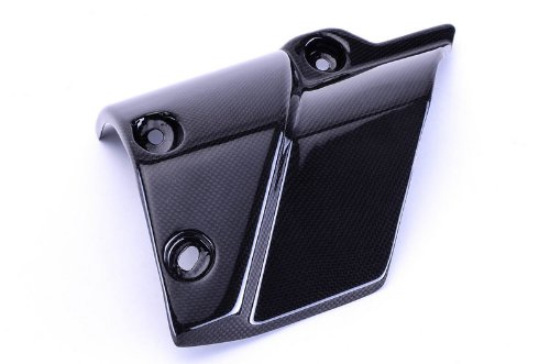 Bestem CBYA-TENE-EHC Black Carbon Fiber Exhaust Heat Shield Cover for Yamaha Super Tenere 2012-2013 | Motorcycle Accessory for Heat Protection & Style Upgrade | Perfect for Off-Road Adventures & Long-Distance Touring