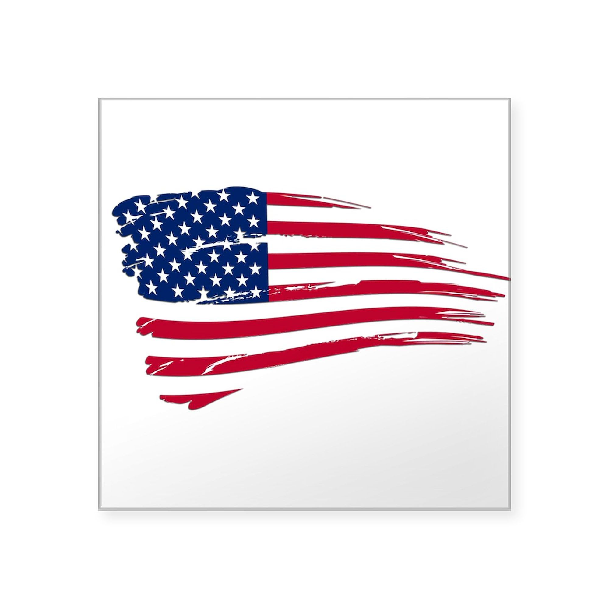 Tattered US Flag Bumper Sticker - Patriotic Car Decal for Vehicles, Laptops & Windows | Durable Vinyl Sticker for Cars, Trucks, Motorcycles | American Pride Decoration for 4th of July & Veterans Day