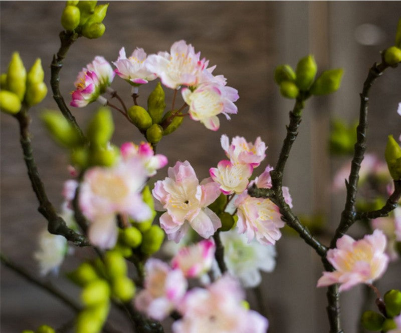 Cherry Blossom Sakura Artificial Flowers - Creative Floral Arrangement for Home Decoration, Unique Fake Flowers for Bedroom, Living Room & Office Decor