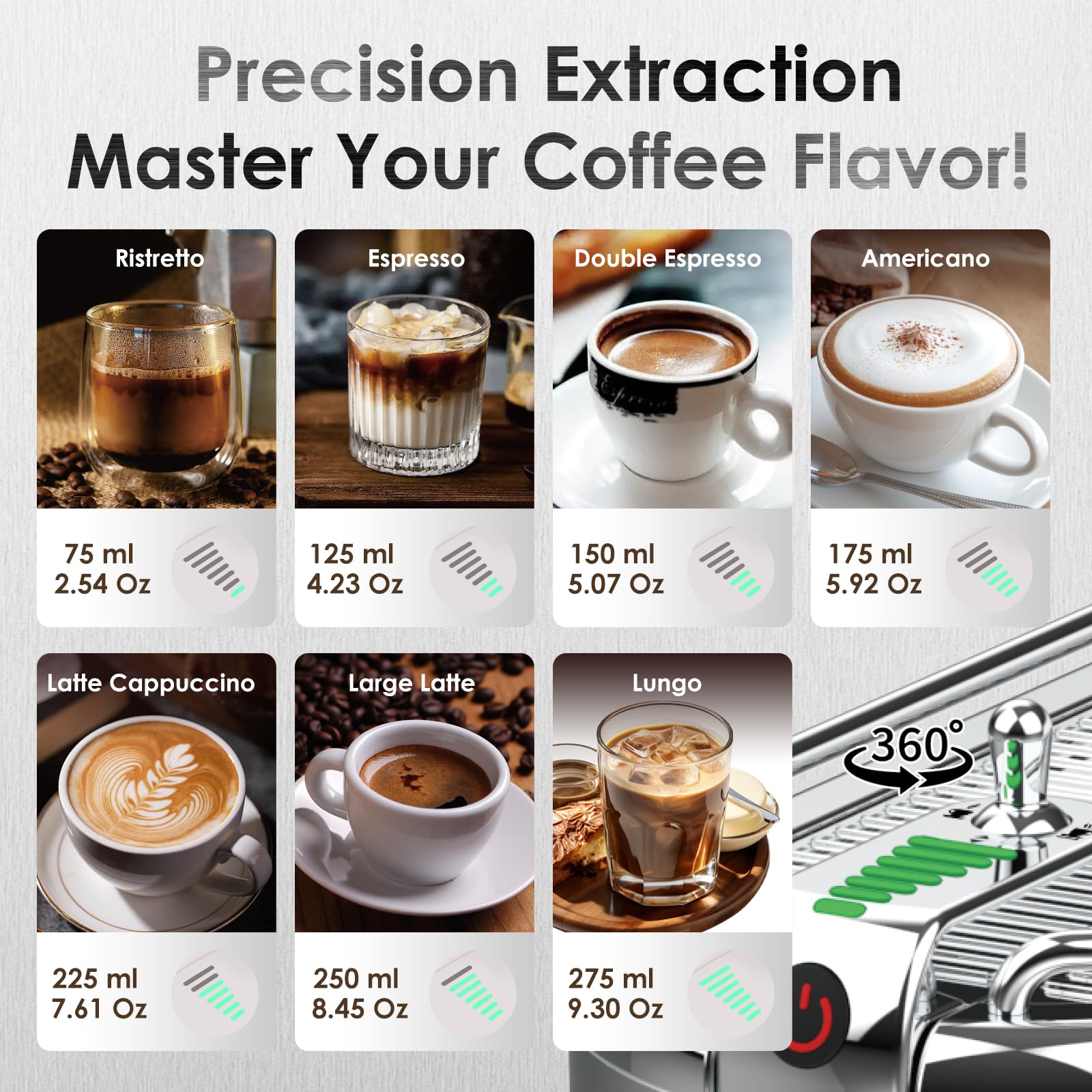 20-Bar Professional Espresso and Coffee Maker - Compatible with Nespresso & Keurig K-Cup Pods - Hot/Cold Brew with Milk Frother - Stainless Steel Coffee Machine - 10oz Espresso Cup - Perfect for Lattes, Cappuccinos & Home Baristas - Ideal for Kitchens, Offices and Coffee Shops