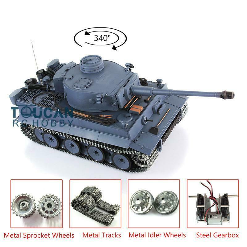 Henglong 1:16 Scale 7.0 German Tiger I RTR RC Tank - 340° Rotating Turret, Metal Tracks & Durable Idlers | US Stock | Perfect for Military Enthusiasts & RC Hobbyists | Great for Battle Reenactments & Collectible Displays
