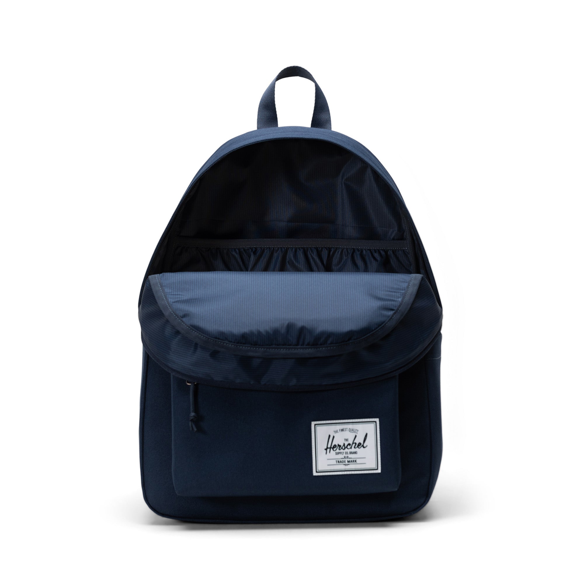 Herschel Supply Co. Classic Backpack - Navy Blue Water-Resistant Laptop Backpack for Men & Women - Perfect for School, Work, Travel & Daily Commute