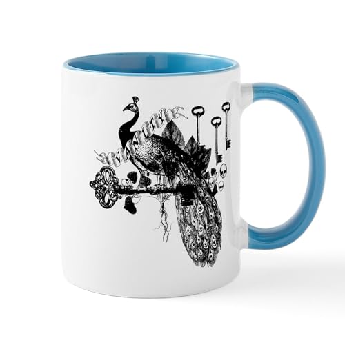 White/Blue Inside - Peacock Vanity Mug