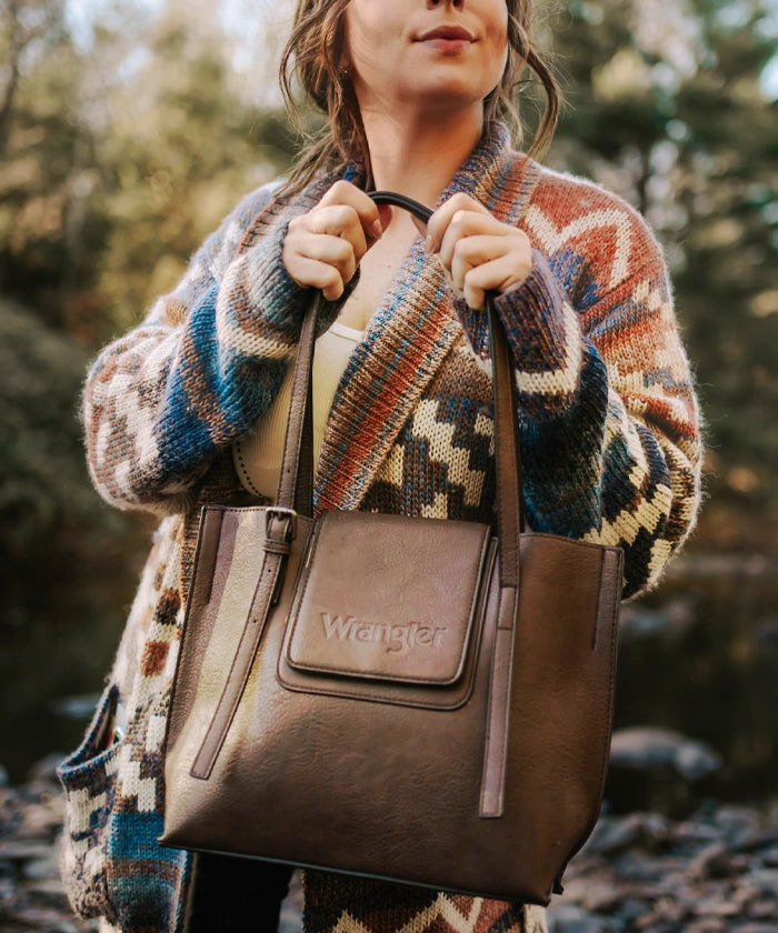 Wrangler Flap Shoulder Bag Set for Women & Men - Durable Crossbody Purse with Adjustable Strap - Perfect for Travel, Work & Everyday Use