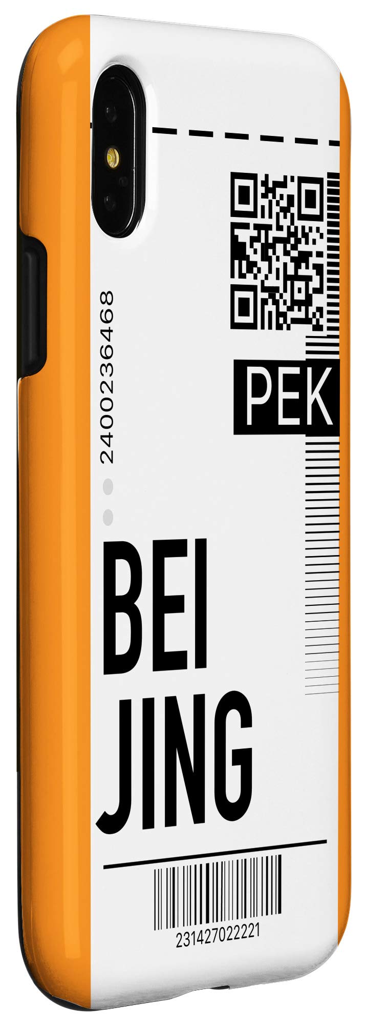 iPhone X/XS Phone Case with Beijing Air Flight Ticket & Boarding Pass Design - Stylish Protective Cover for Travel Enthusiasts | Perfect for Airports, Commuting, and Everyday Use