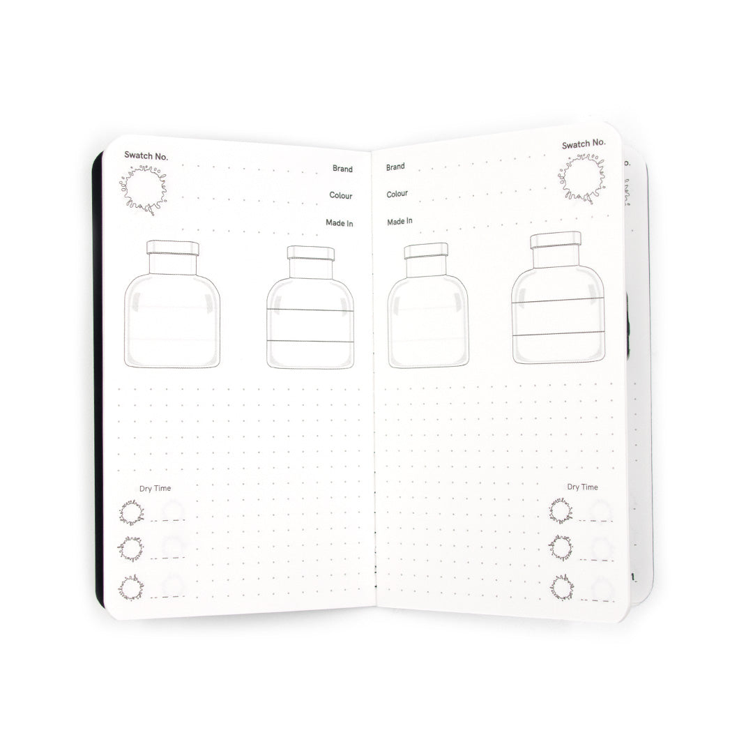 Endless Regalia Paper Ink Swatch Book - Premium Pocket Notebook for Fountain Pen & Calligraphy Enthusiasts | Perfect for Ink Testing, Color Matching & Journaling