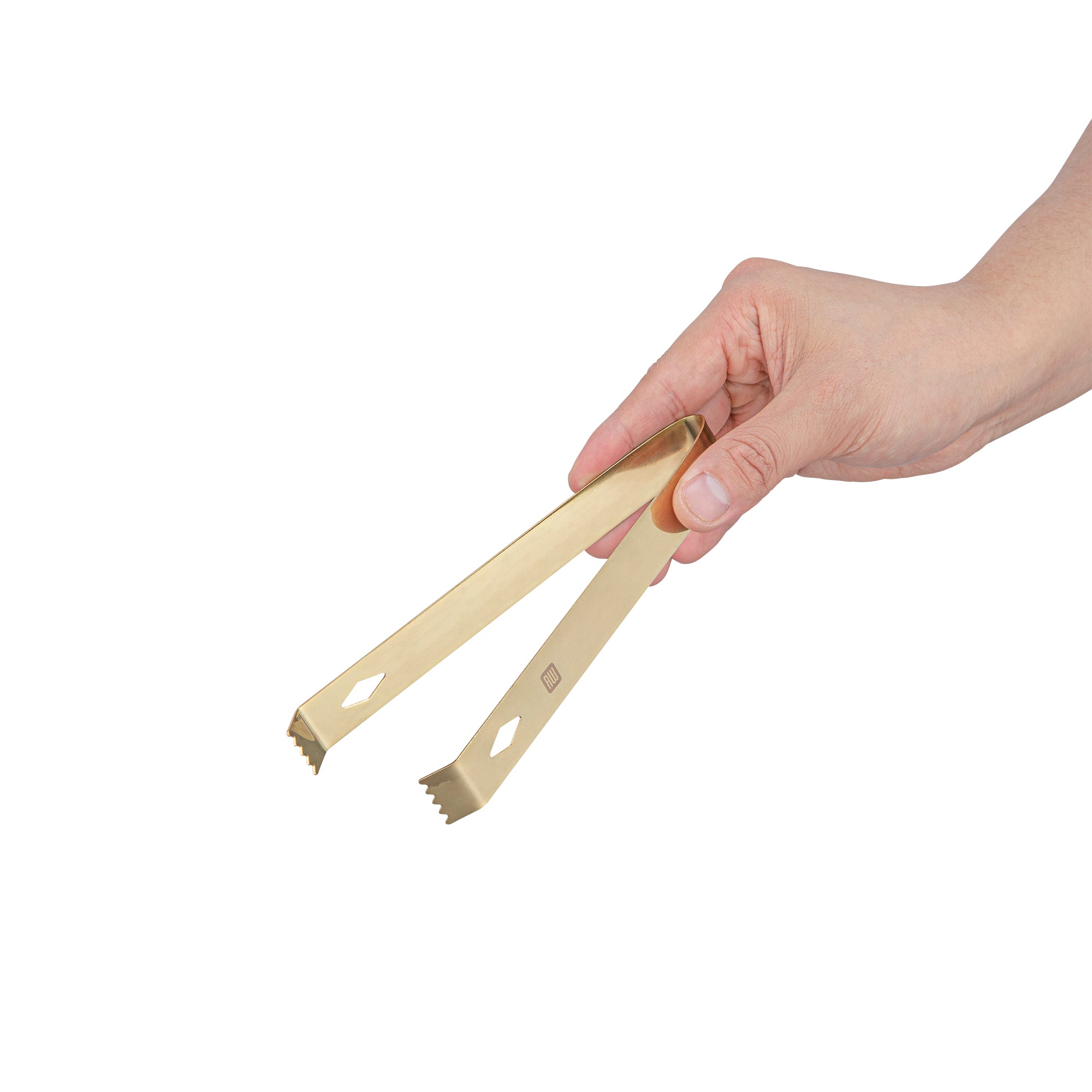 Premium Gold Plated Stainless Steel Ice Tongs - 6.25