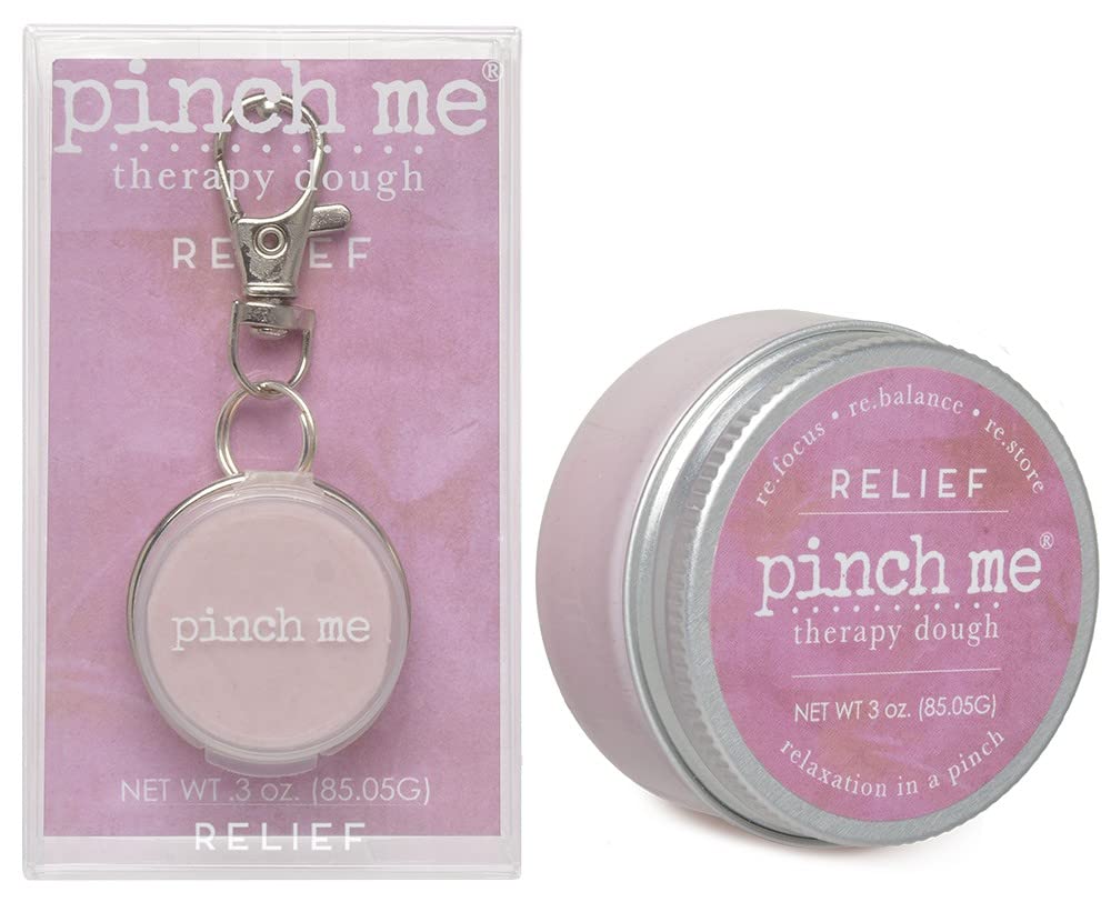 Pinch Me Therapy Dough & Aromatherapy Locket Set - 3oz Stress Relief Putty with .3oz Clip-On Scented Locket - Anxiety Relief, Sensory Fidget Toy for Adults & Kids - Perfect for Office, Travel, and Classroom Focus