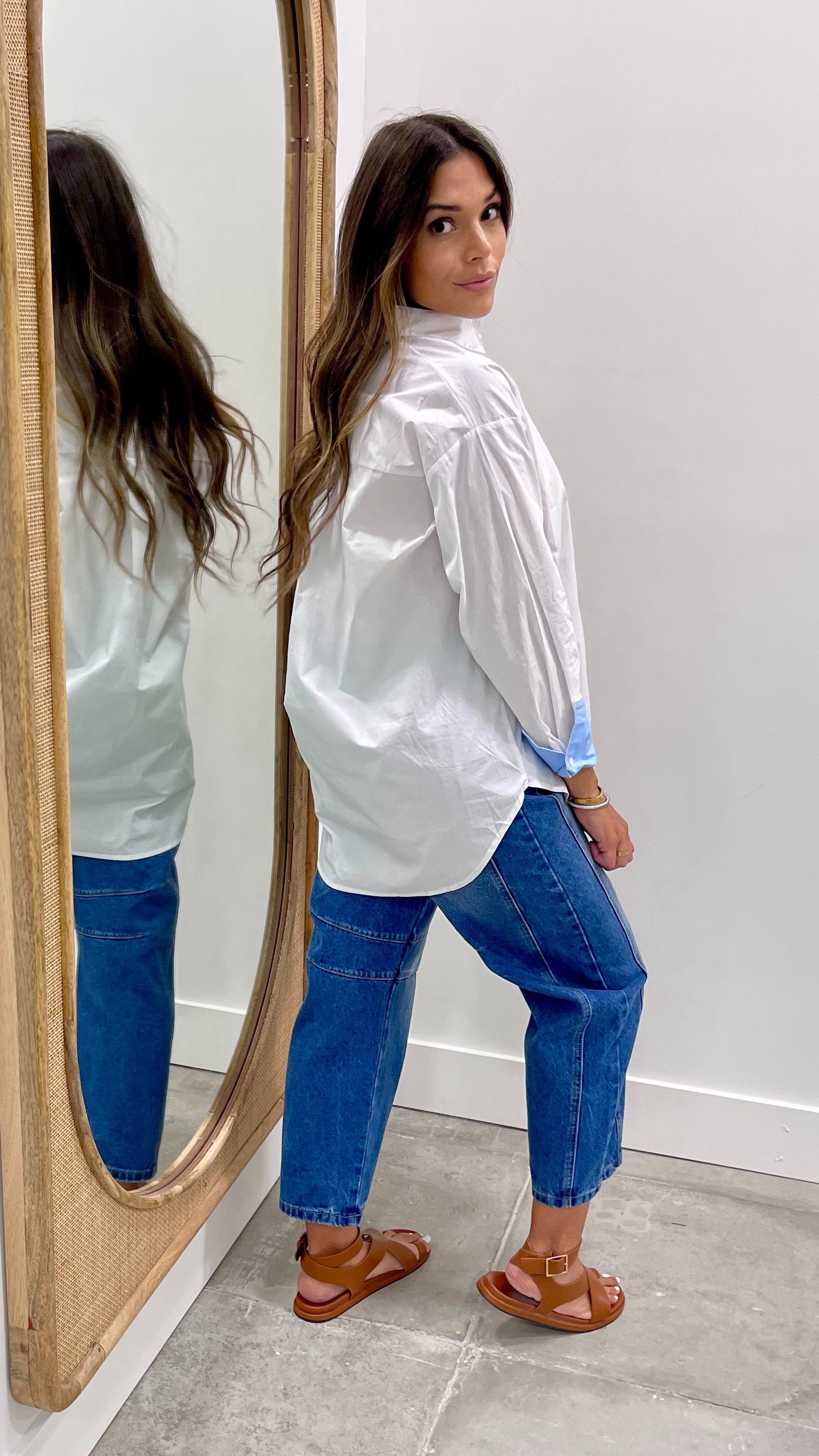 Elegant French Cuff White Blouse for Women - Perfect for Office Wear, Business Meetings & Formal Events
