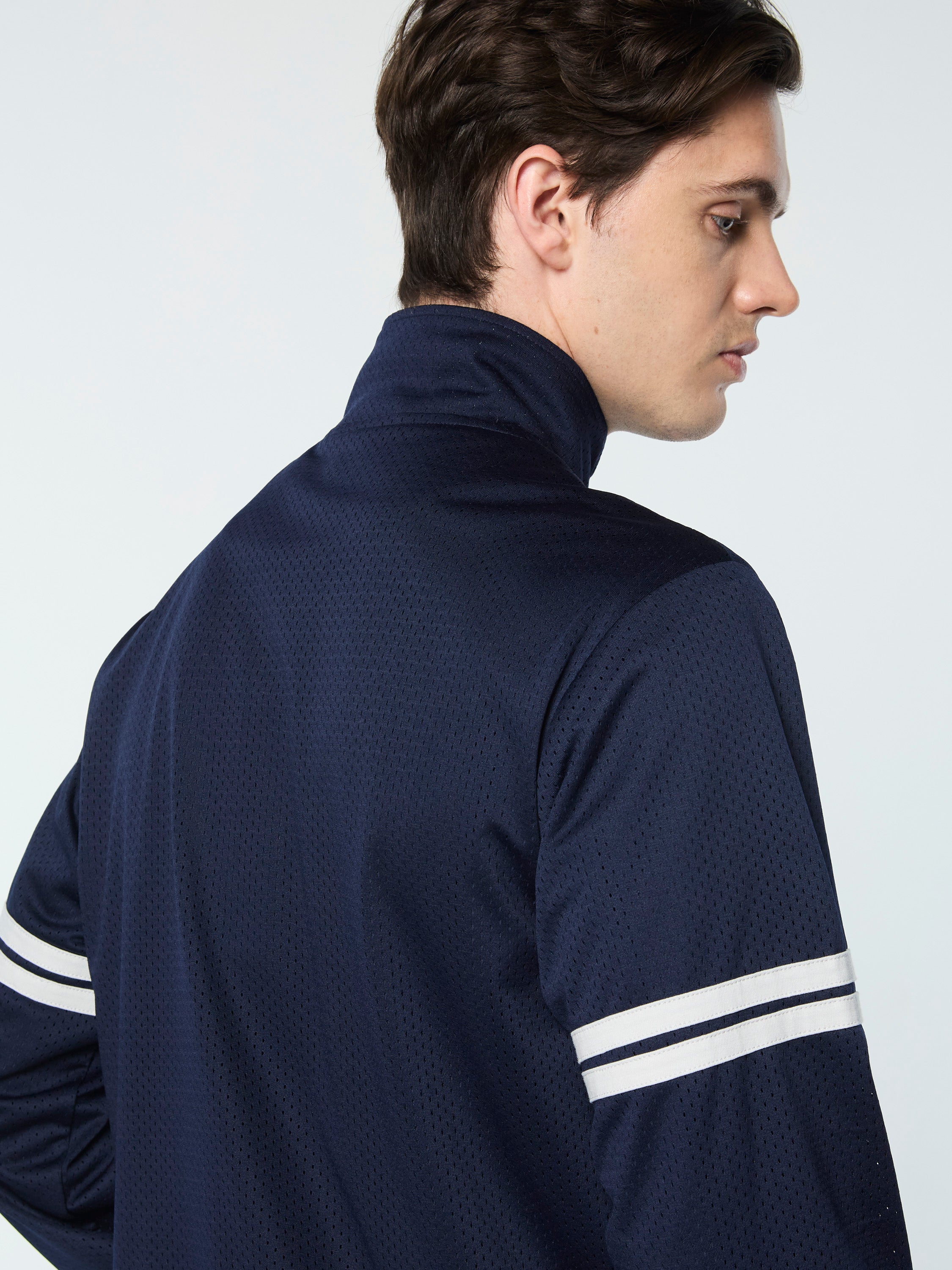 Arturo Mesh Track Jacket - Lightweight Breathable Running Jacket for Men, Maritime Blue/Quiet Gray - Perfect for Jogging, Gym Workouts & Outdoor Sports