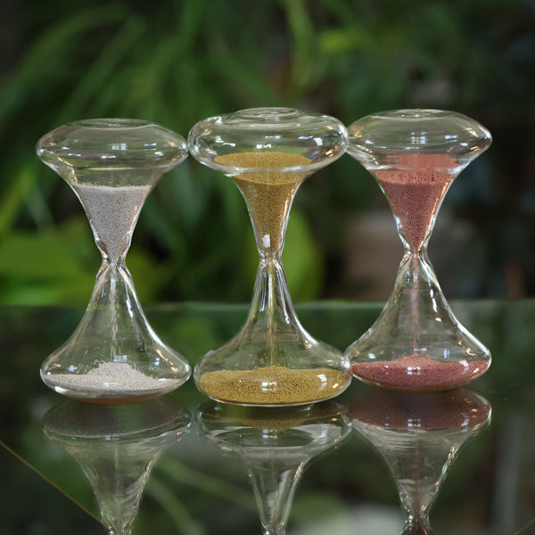 1 Minute Bead Sand Timer - Silver, Gold or Red Colors for Classroom, Games & Productivity - Hourglass Timer for Kids, Teachers & Office Use
