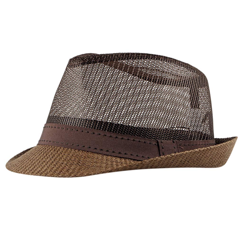 Stylish Lightweight Fedora Hats for Men & Women - Breathable Mesh Summer Sun Hat with Wide Brim - UPF 50+ UV Protection for Outdoor Activities Like Fishing, Camping, Beach Vacations and Fashion Accessories