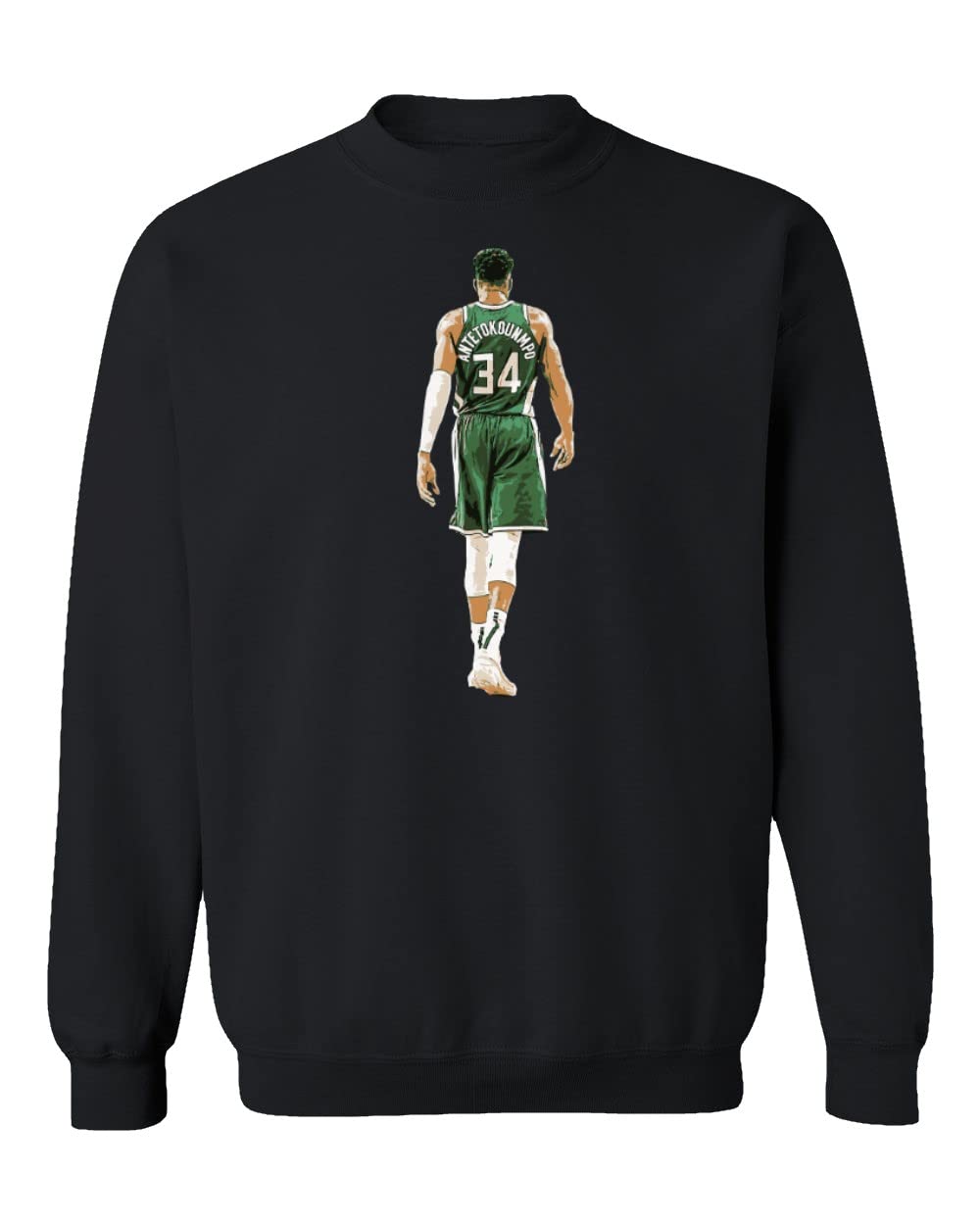 Giannis Antetokounmpo Milwaukee Bucks Basketball Jersey - Unisex Crewneck Sweatshirt for Men & Women (Black, Small) - Perfect for Game Day, Fan Events & Casual Wear