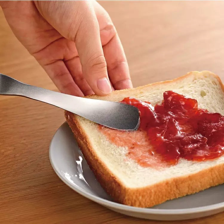 Premium Self-Standing Jam Spatula Knife - 19.8cm Stainless Steel Butter Spreader with Non-Slip Handle - Perfect for Jams, Peanut Butter, Cream Cheese & Baking - Ideal for Kitchen, Breakfast & Gift Giving