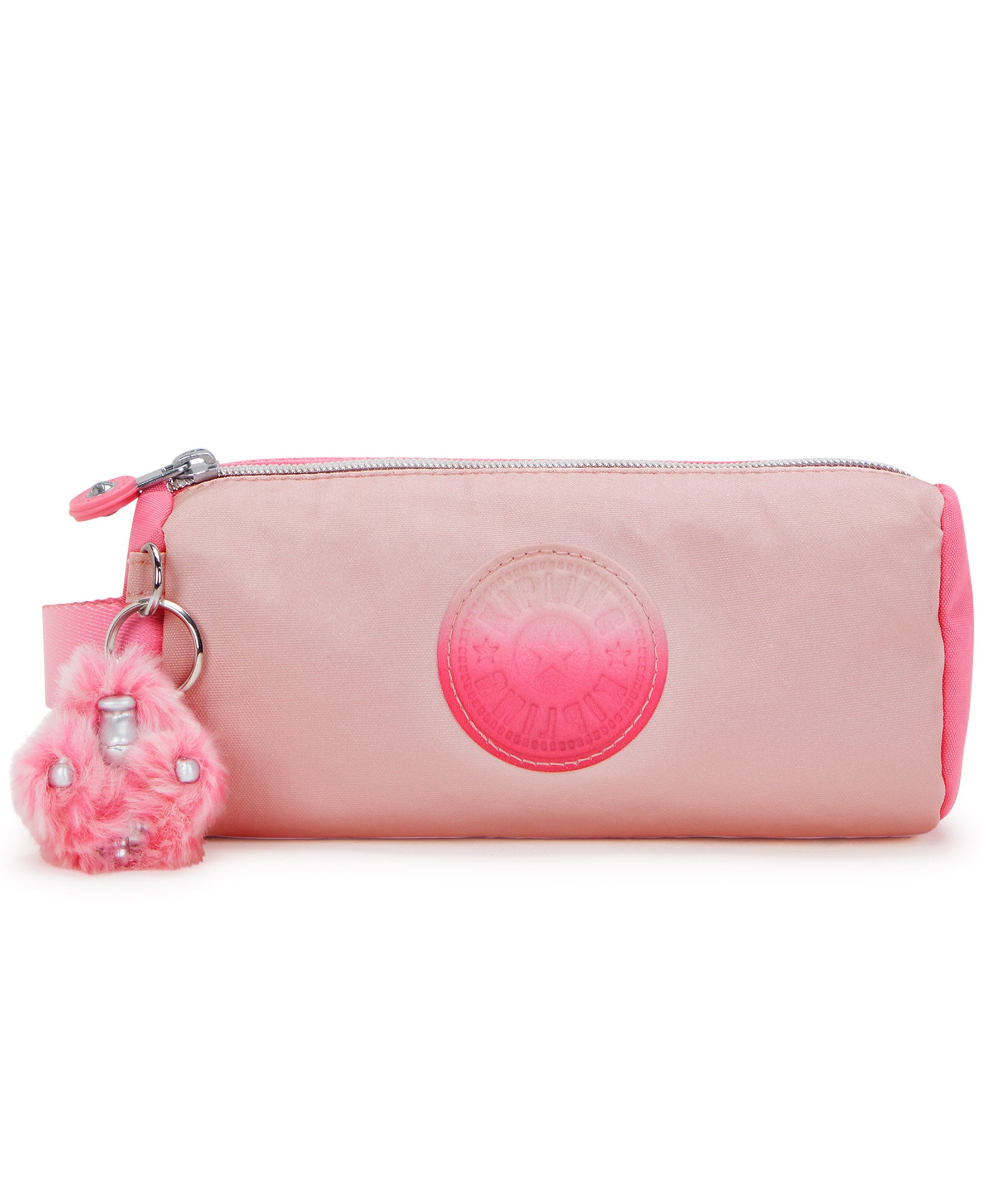 Kipling Allie Pencil Case - Stylish Blush Metallic Pouch for School, Office & Travel Organization | Compact Makeup Bag & Stationery Holder