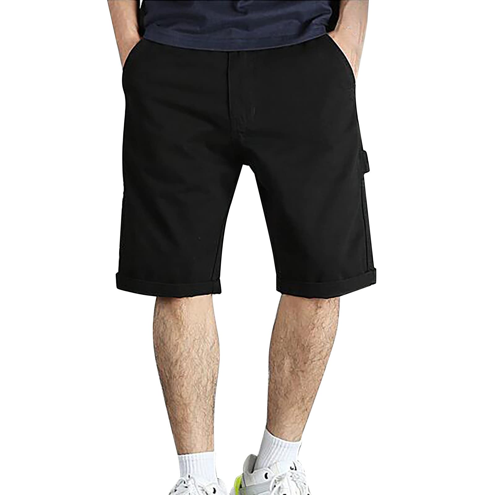 Men's Lightweight Cotton Cargo Shorts - Expandable Waist, Moisture-Wicking, Slim Fit for Outdoor, Running & Beach Activities | Casual & Exercise Wear for Men & Women | Perfect for Mother's Day Gifts