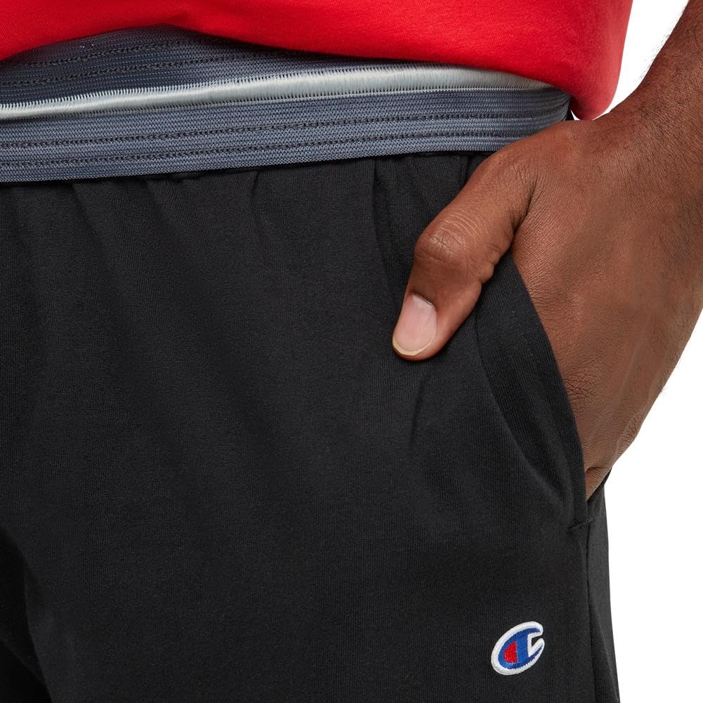 Champion Men's Lightweight Open-Hem Lounge Pants - Comfortable Jersey Fabric for Relaxation & Sleep (Regular & Big & Tall Sizes) - Perfect for Home, Gym, and Travel