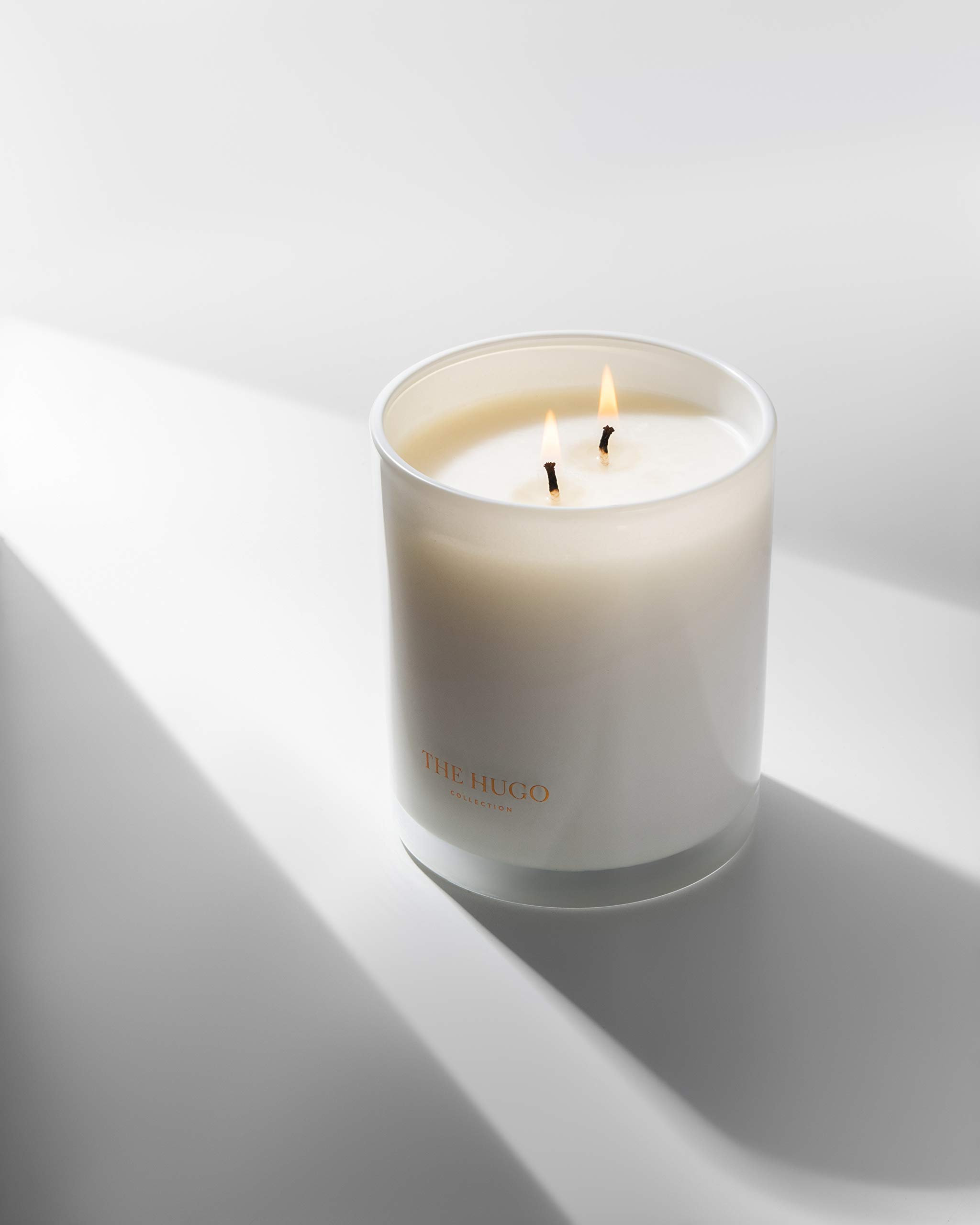 Luxury Soy Wax Scented Candles - Rose & Dark Amber - 50H Burn for Home Relaxation