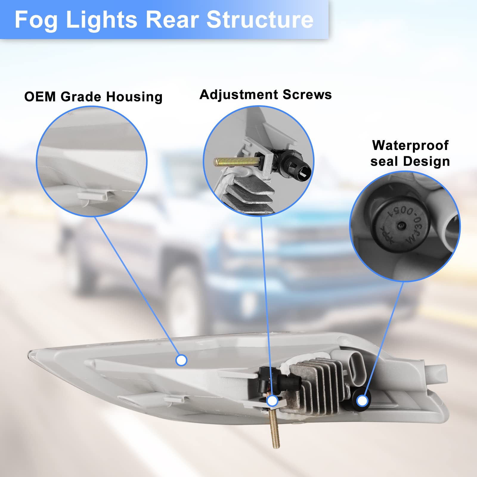 ROXX LED Fog Lights for 2006-2010 Toyota Sienna - OEM Replacement Driving Lights with Wiring Harness & Switch Kit | Upgrade Night Visibility for Safer Driving