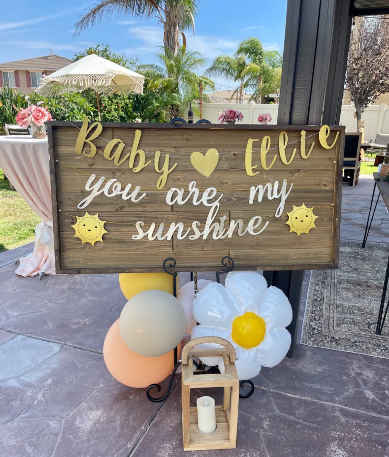 You Are My Sunshine Banner - Sun Themed Birthday Decoration for Baby Showers & Kids Parties - Perfect for Nursery, Birthday Backdrops & Photo Booths