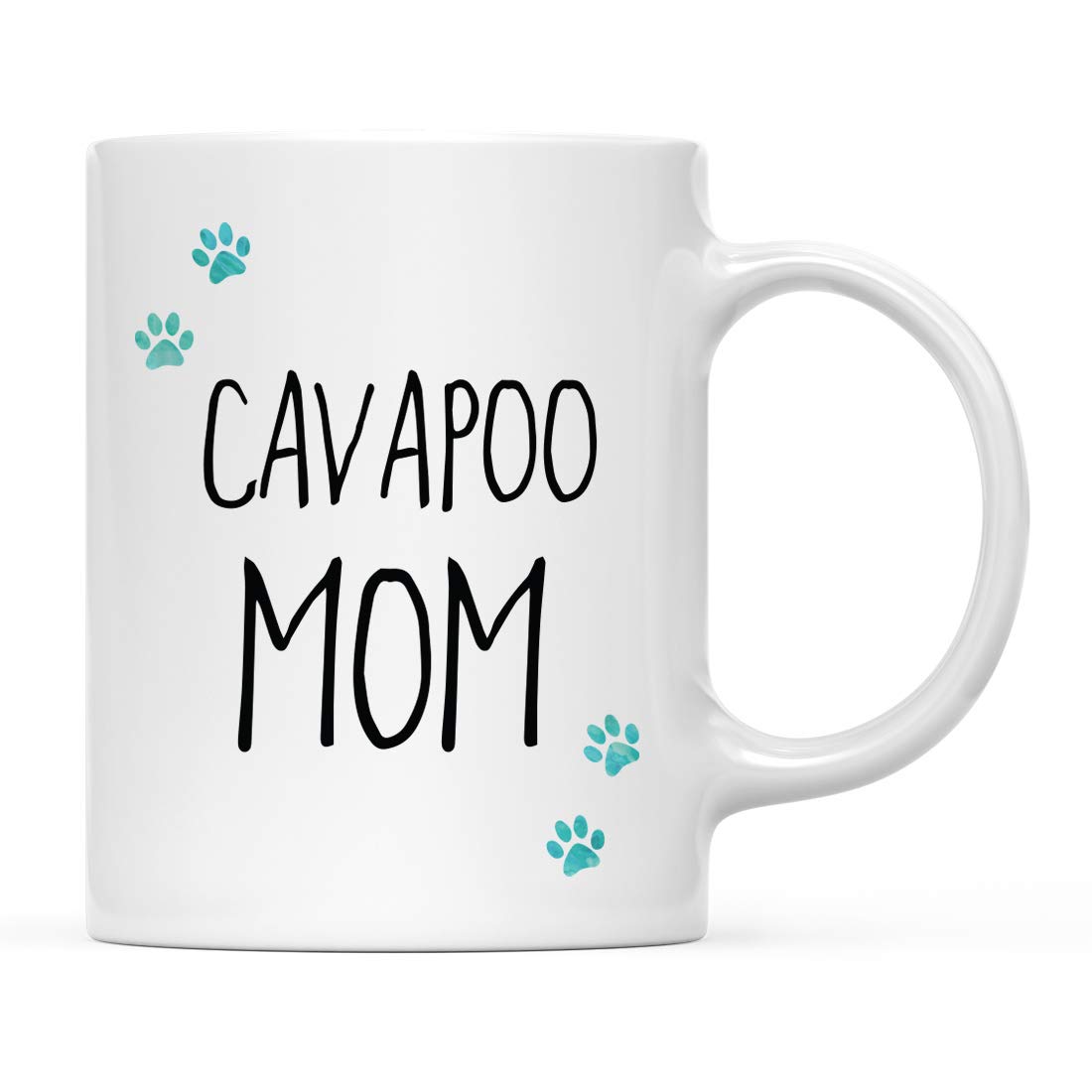 Funny Dog Mom 11oz Coffee Mug - Cute Cavapoo Paw Print Design - Perfect Gag Gift for Dog Lovers - Includes Gift Box - Great for Christmas, Birthday & Mother's Day - Ideal for Coffee, Tea & Hot Chocolate at Home or Office