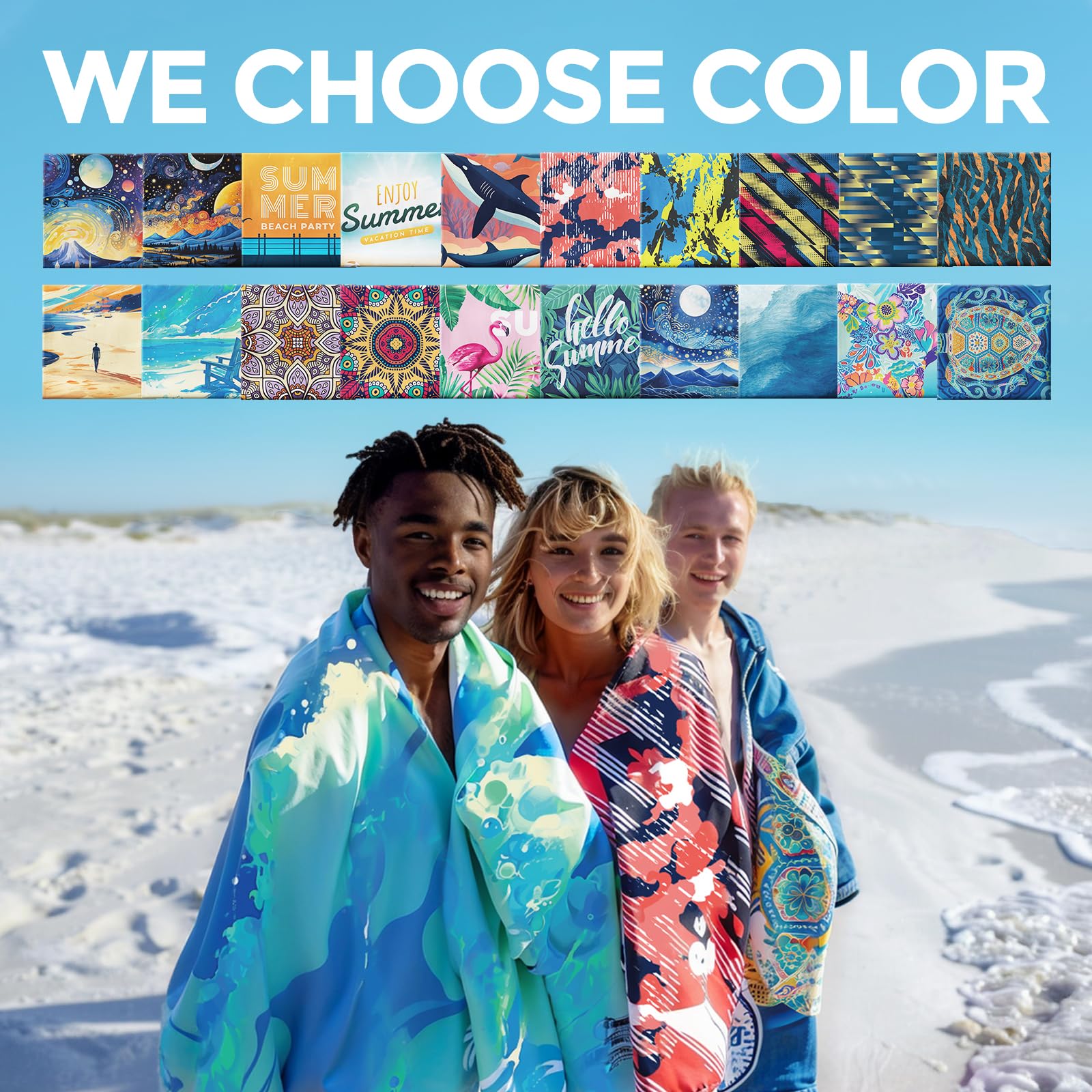 2 Pack Microfiber Lightweight Beach Towels - 71