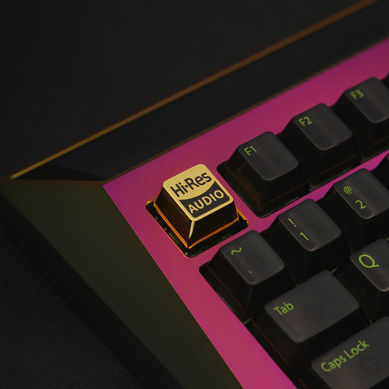 Premium HIFI Certified Gold Plated Mechanical Keyboard - Zinc Aluminum Alloy Custom Keycaps for Gaming, Typing & Office Work
