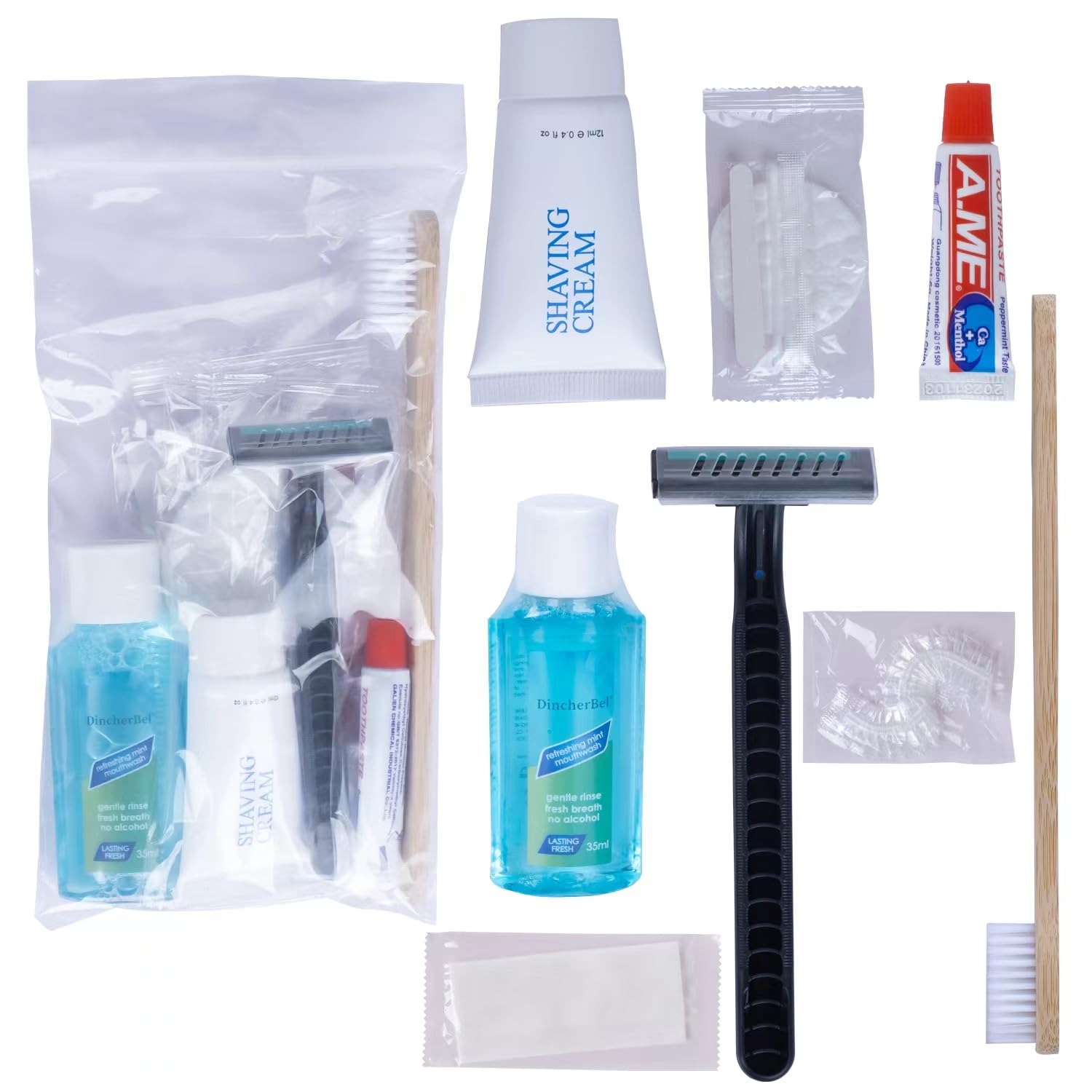 90-Piece Hygiene Kit Bundle Bulk - Travel Size Personal Care Toiletries for Hotel, Home, Camping & Travel | 15 Pack Individually Wrapped Hotel Amenities | Perfect for Charity Donations, Emergency Preparedness & On-the-Go Essentials