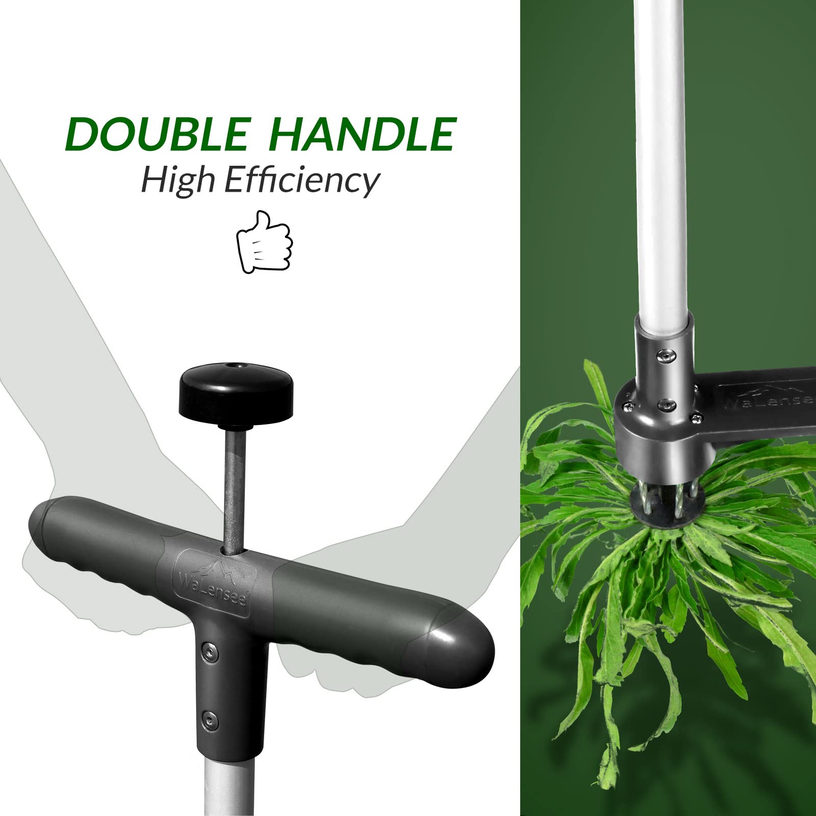 Upgraded Walensee Weed Puller Tool - 5-Claw Stand Up Weeder with Long Handle for Dandelions & Garden Weeds - Ergonomic Root Pulling Tool for Easy Lawn Care & Gardening (1 Pack) - Perfect for Home Gardens, Yards, and Landscaping Maintenance