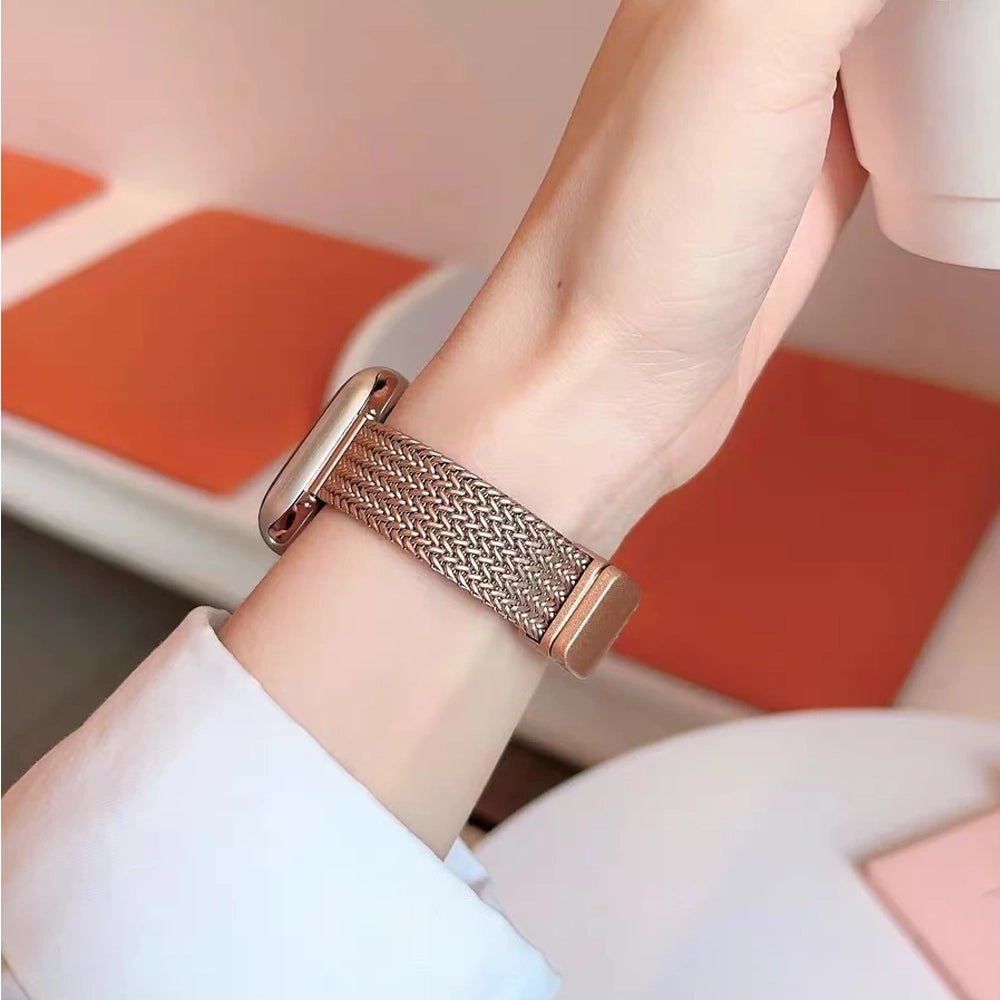 Slim Stainless Steel Apple Watch Band for Women - Elegant & Durable Replacement Strap - Perfect for Workouts, Office & Everyday Wear