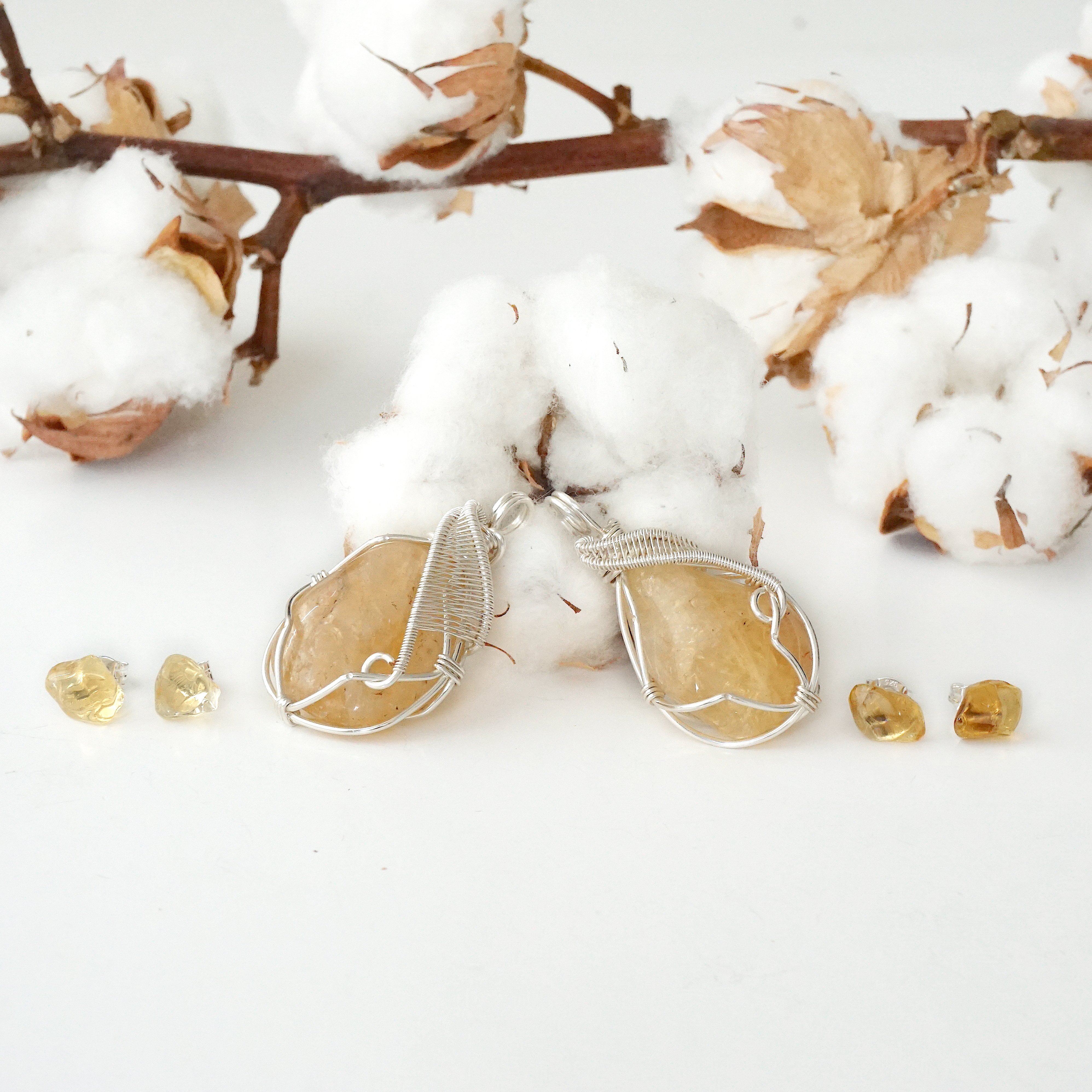 Natural Citrine Gemstone Gift Set - Silver Plated Jewelry for Women | Birthday, Anniversary & Holiday Present | Perfect for Spiritual Healing & Positive Energy