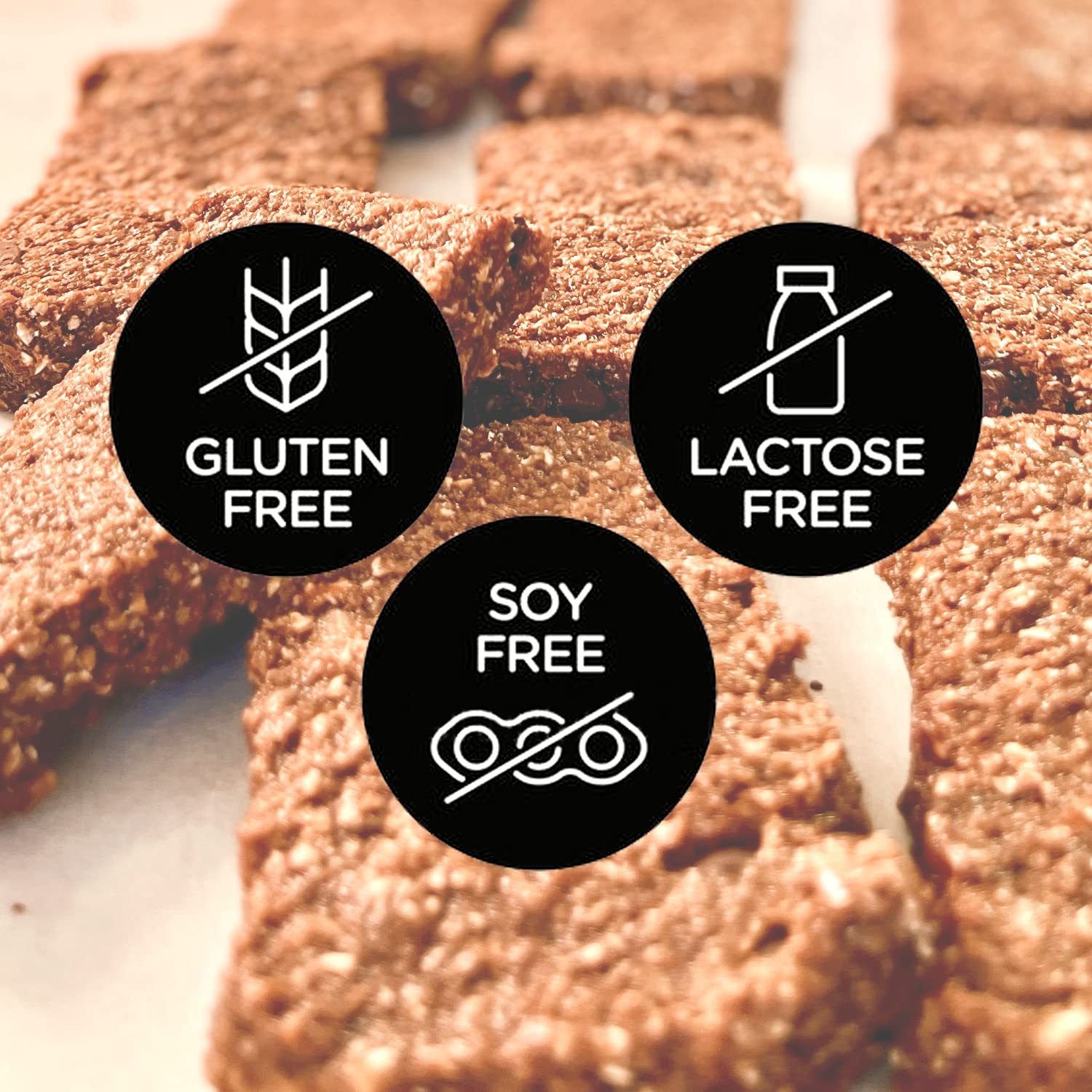 Vukoo Refrigerated Protein Bars - Almond Brownie Flavor (12 Pack) | 20g Protein, Organic Oats, Low Sugar, High Fiber, Gluten Free | Healthy Snack for Gym, Hiking & On-the-Go Nutrition