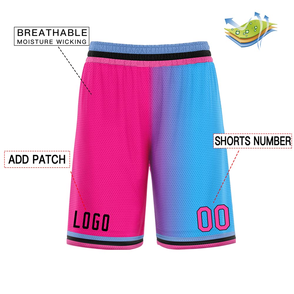 Custom Men's & Youth Basketball Shorts - Performance Athletic Shorts with Pockets & Stitched Numbers for Workout, Fitness, Gym - Ideal for Basketball Games, Training, and Casual Wear