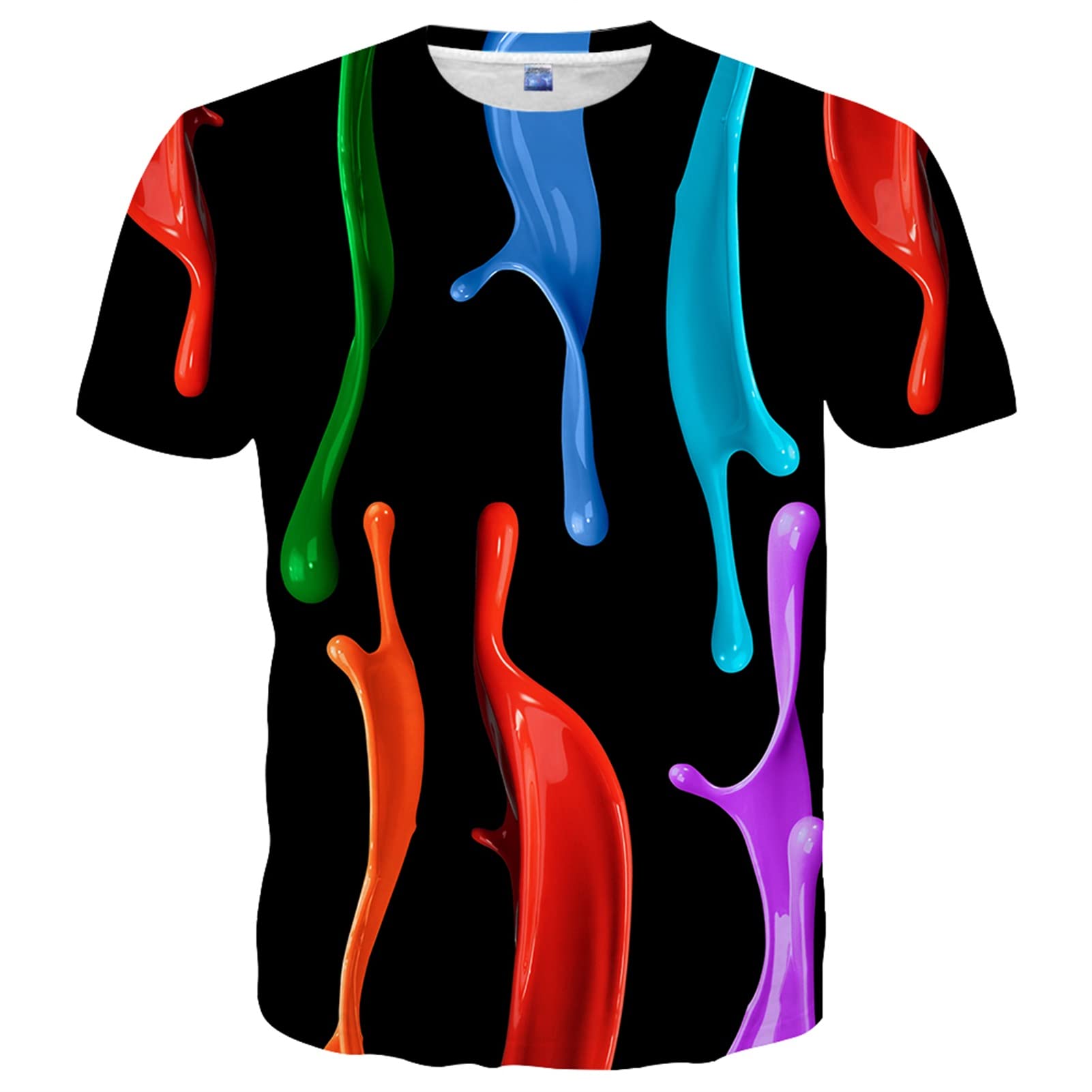 Yasswete Unisex 3D Printed Graphic T-Shirts - Short Sleeve Casual Tops for Men & Women - Perfect for Streetwear, Parties & Everyday Fashion