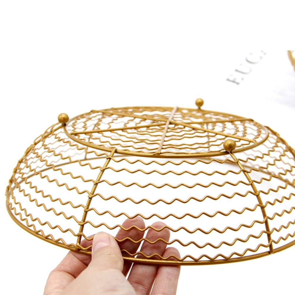 Golden Metal Fruit Basket - Modern Decorative Bowl for Fruits, Vegetables, Snacks & Bread - Large Capacity Kitchen Storage (7.5 x 25 cm) - Perfect for Dining Table Centerpiece, Kitchen Countertop & Party Serving