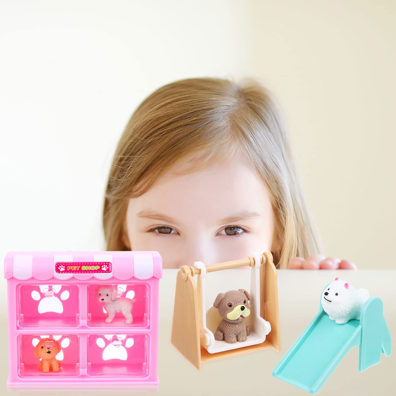 Realistic Dog Figurines Playset - 12PCS Plastic Pet Role Play Toys for Kids, Educational Animal Figures for Pretend Play, Dog Lover Gifts & Cake Toppers - Perfect for Birthday Parties, Classroom Learning & Home Decor