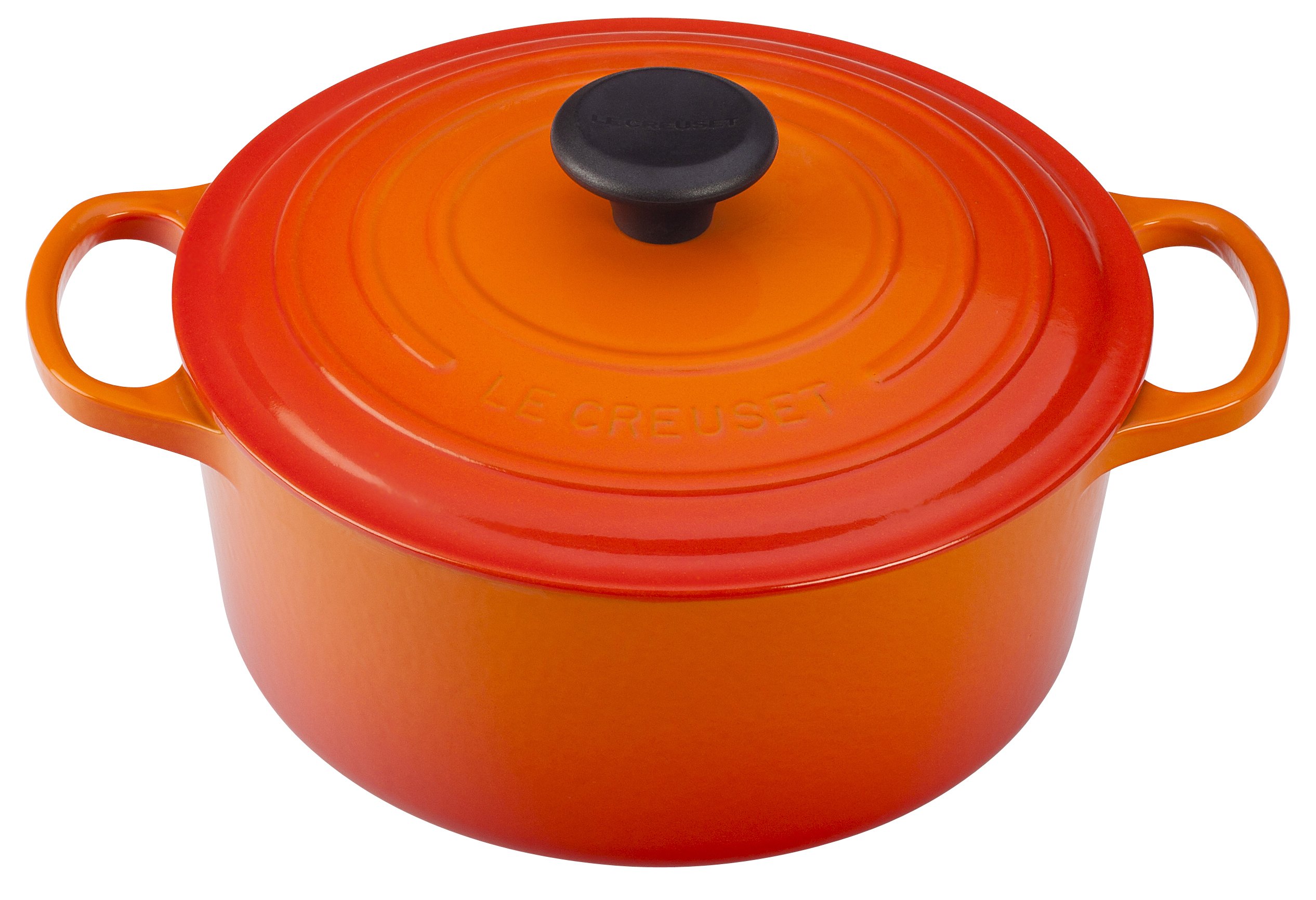 Le Creuset Signature Enameled Cast Iron Dutch Oven 4.5 Quart Round Pot - Flame Color - Perfect for Braising, Stewing & Baking - Ideal for Home Cooking & Kitchen Gifts