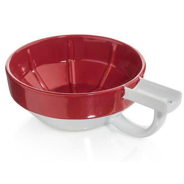 Premium Red and White Shaving Lather Bowl for Men - Perfect for Wet Shaving, Barber Shops & Home Grooming Kits