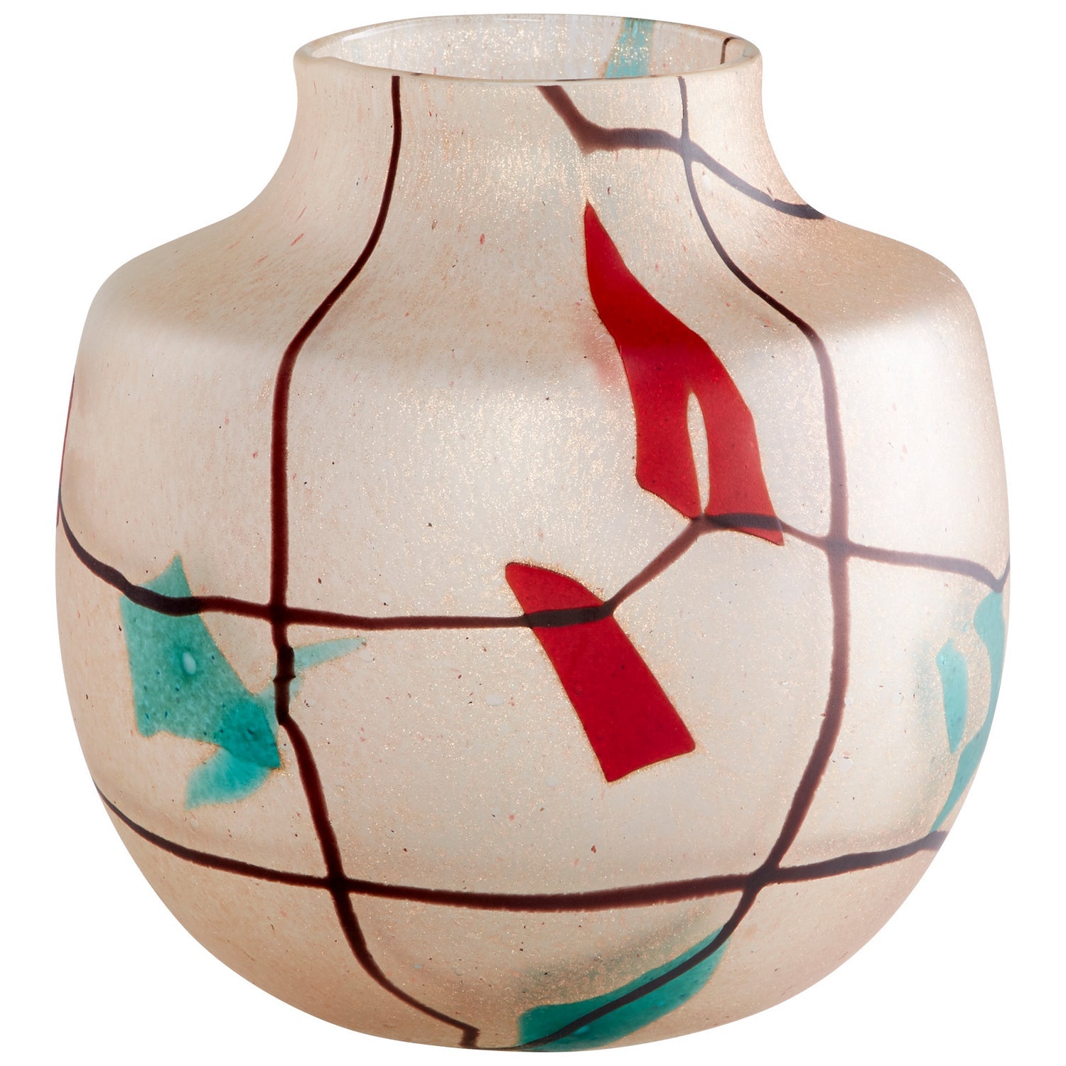 Cyan Design 10860 Cuzco Vase - Handcrafted Amber Glass Vase, Medium Size for Home Decor, Wedding Centerpiece & Tabletop Display