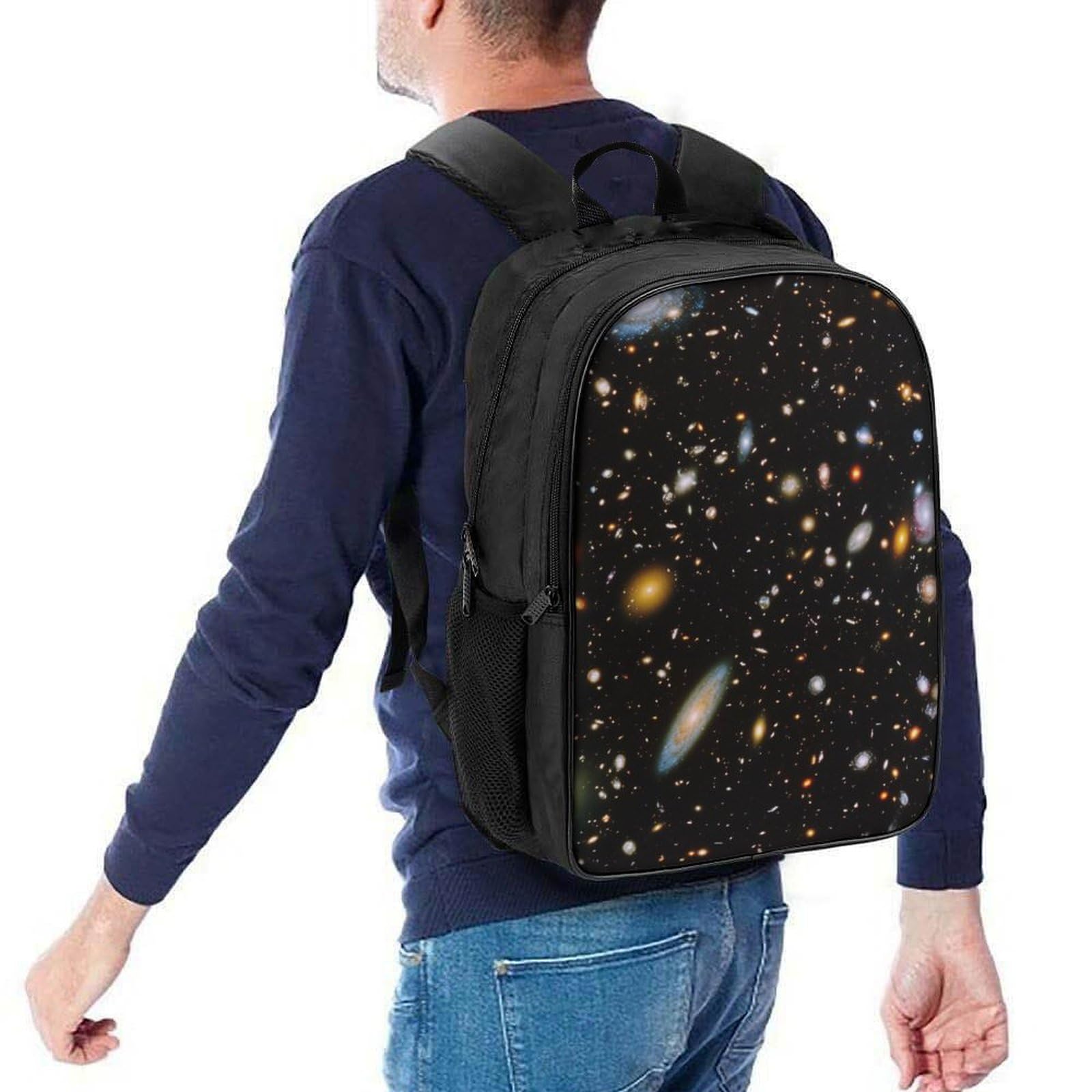 NoveAurora Kids Galaxy 3D Printed Backpack - Lightweight School Bag for Boys & Girls, Travel Rucksack with Book Compartment (40x28x16cm) - Perfect for School, Travel & Outdoor Adventures