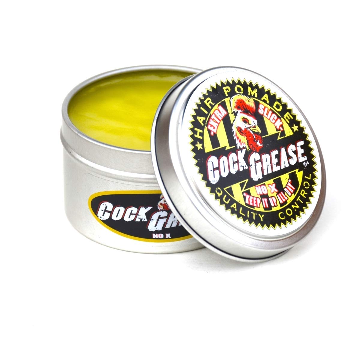 COCK GREASE Hair Pomade – Extra Slick & Shiny Hold All Day – 3.8 oz for Soft Hair, Business Looks & Wet Styles – Perfect for Work, Parties & Special Events