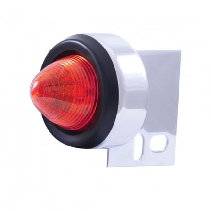United Pacific 10995 9 LED Beehive Mud Flap Hanger End Light with Grommet - Red LED & Red Lens for Trucks & Trailers - Heavy Duty Safety Lighting for Night Driving & Off-Road Adventures