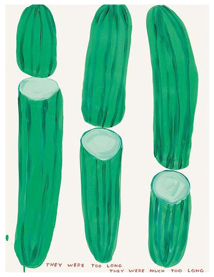 David Shrigley Fruit and Vegetables Series Art Prints - Whimsical Kitchen Decor & Funny Wall Art for Dining Room, Cafe, or Home
