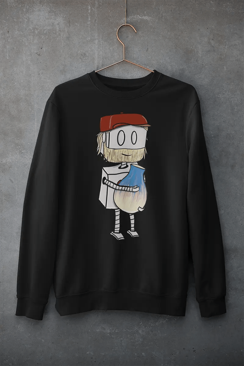 Adorable Potter Robot Unisex Crewneck Sweatshirt - Dan's Version | Cute Graphic Pullover for Men & Women | Perfect for Casual Wear, Cosplay & Harry Potter Fan Gifts