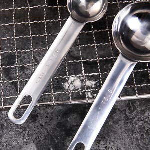 Premium PRAV® 4-in-1 Stainless Steel Measuring Spoons & Cups Set - Accurate Baking, Cooking & Coffee Measuring Tools (Silver) - Perfect for Kitchen, Baking Recipes & Coffee Brewing