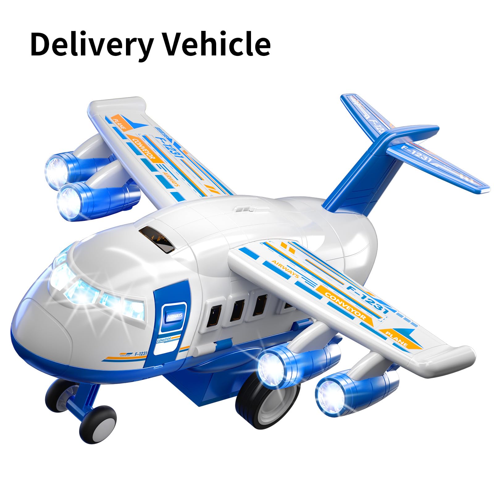 TEMI Kids Airplane & Race Car Toy Set for Boys & Girls Ages 2-7 - 8 City Vehicles with Parking Garage Playmat | STEM Learning Toy for Toddlers | Birthday Gift for 3-6 Year Olds | Perfect for Indoor Play, Preschool Learning & Adventure Imaginative Play