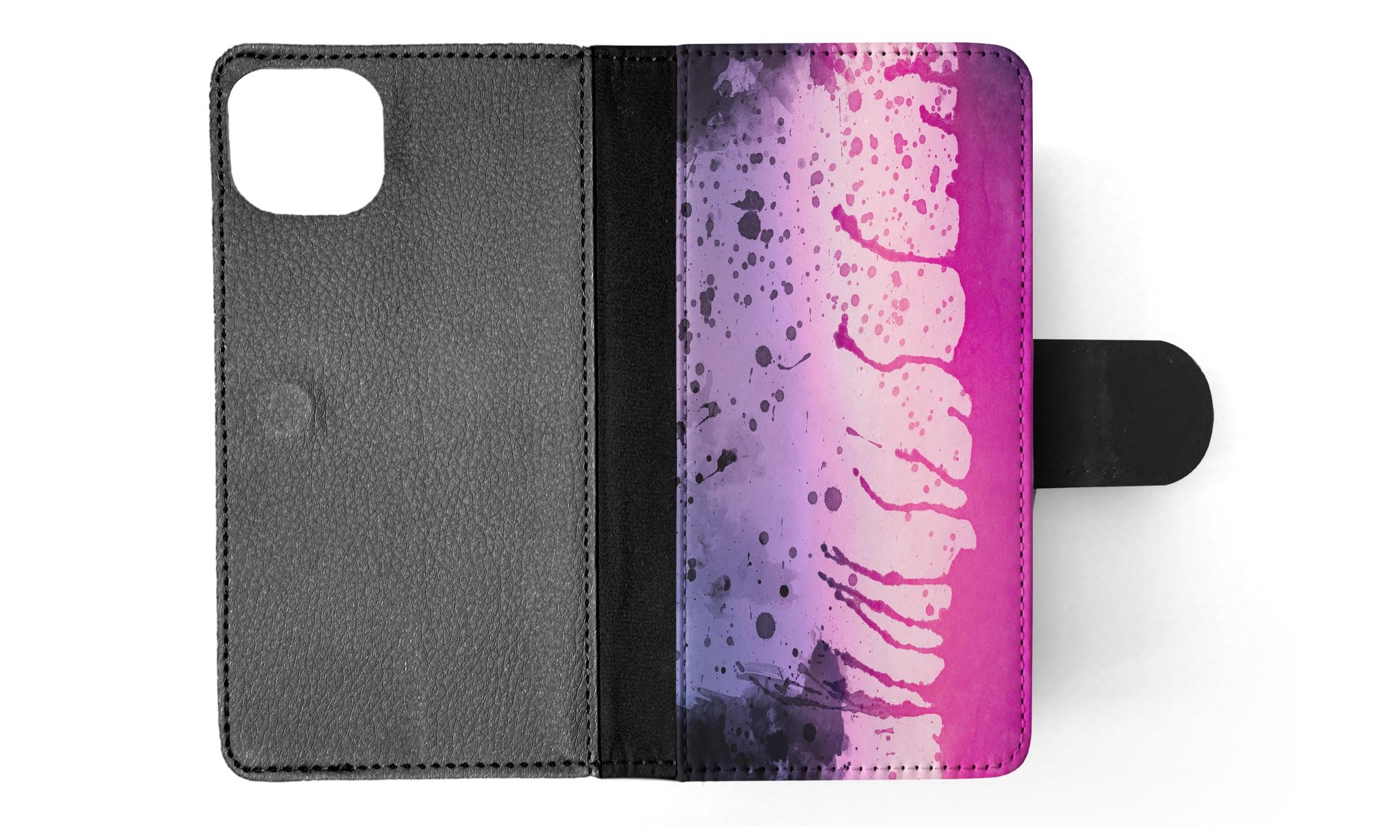 Pink Watercolor 90 FLIP Wallet Phone Case for Apple iPhone 15 Plus - Stylish Protective Cover with Card Holder for Everyday Use & Travel