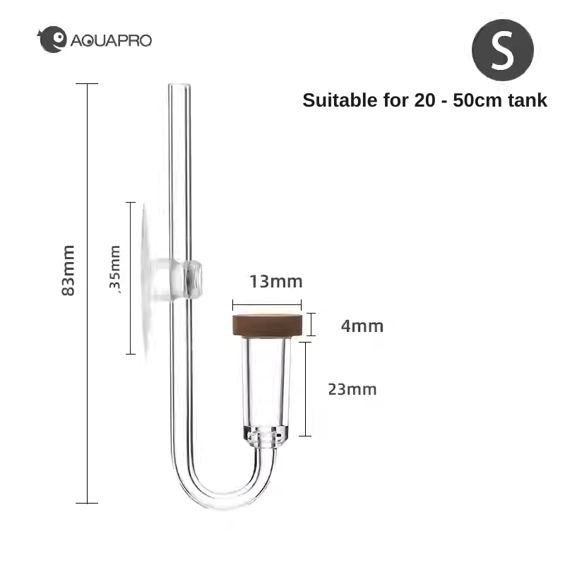 AQUAPRO CO2 Diffuser for Aquarium Plants - Small/Medium/Large/Tiny Sizes - Enhance Plant Growth in Fish Tanks & Aquatic Ecosystems