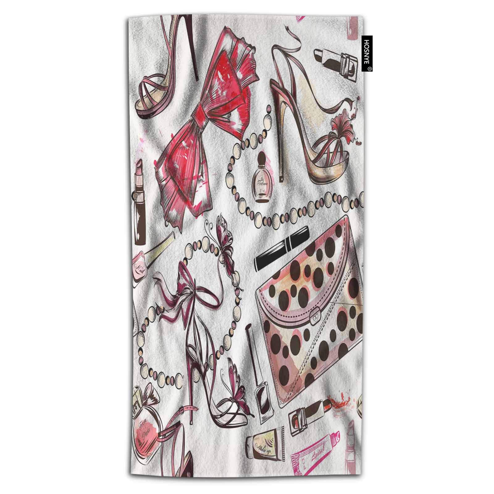 Fashion Pink Hand Towel - Soft Absorbent for Bathroom, Beach & Gym